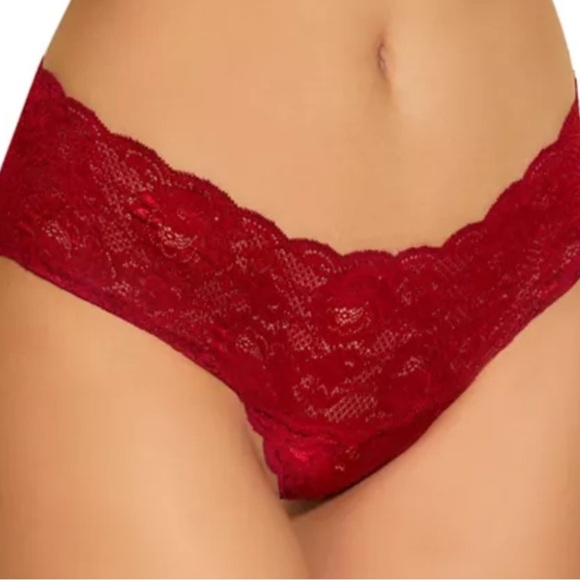 Cosabella Women’s Never Say Never Hottie Hotpant Red Lace Panties Small NWOT - Picture 1 of 10